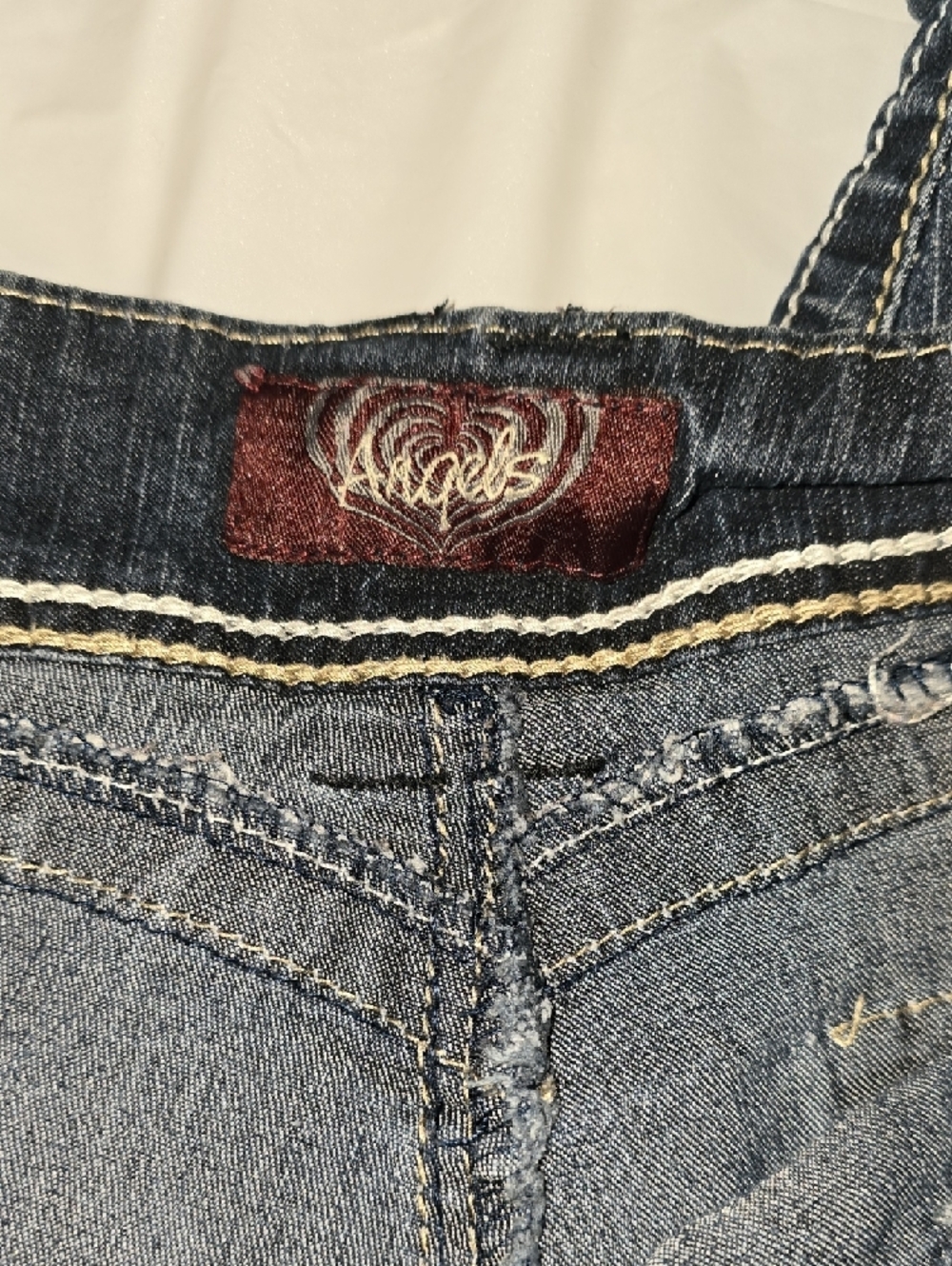 Angels Womens Stretch Blue Jean Bermunda Shorts 16 - Picture 5 of 7
